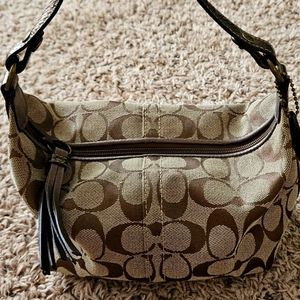 Coach Tan Brown Signature Hobo Bag
